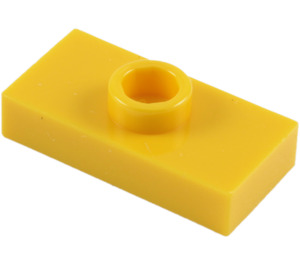 LEGO Jaune assiette 1 x 2 avec 1 Stud (sans rainure inférieure) (3794)