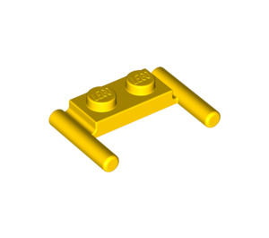 LEGO Yellow Plate 1 x 2 with Handles (Low Handles) (3839)