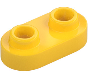 LEGO Yellow Plate 1 x 2 with Rounded Ends and Open Studs (35480)