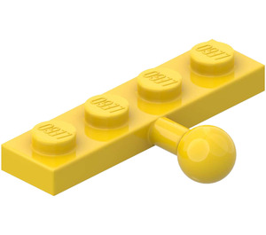 LEGO Gelb Platte 1 x 4 mit Kugelgelenk (3184)
