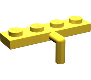 LEGO Jaune assiette 1 x 4 avec Downwards Barre Manipuler (29169 / 30043)