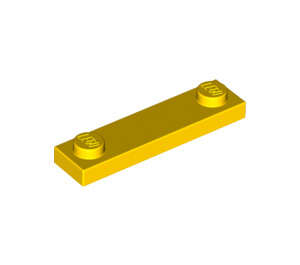 LEGO Gelb Platte 1 x 4 mit Zwei Bolzen ohne Kante (92593)