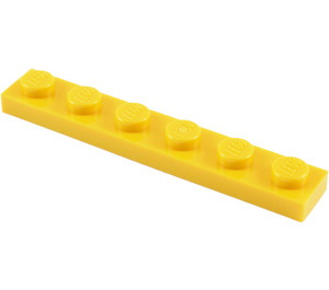 LEGO Yellow Plate 1 x 6 (3666)
