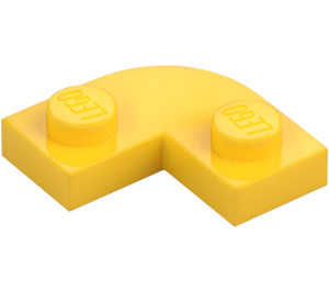 LEGO Gul Plade 2 x 2 Rund Hjørne (79491)