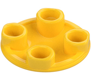 LEGO Giallo Piastra 2 x 2 Rotondo con Arrotondato Parte inferiore (2654 / 28558)