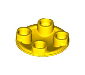 LEGO Gelb Platte 2 x 2 Runden mit Gerundet Unterseite (2654 / 28558)