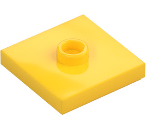 LEGO Gul Plade 2 x 2 med rille og 1 Centrum Stud (23893 / 87580)