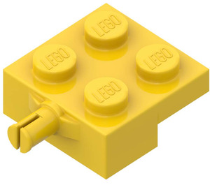 LEGO Geel Plaat 2 x 2 met Wiel Houder (4488 / 10313)