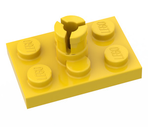 LEGO Yellow Plate 2 x 3 with Helicopter Rotor Holder (3462)