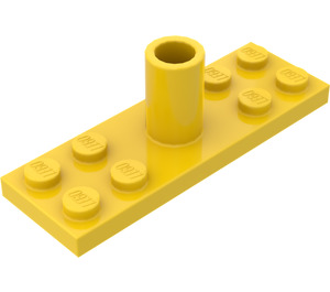 LEGO Žlutá Deska 2 x 6 s Pole Shaft (25195)