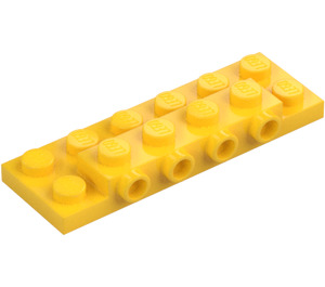 LEGO Yellow Plate 2 x 6 x 0.7 with 4 Studs on Side (72132 / 87609)