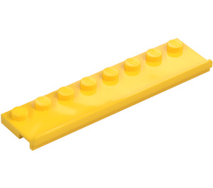 LEGO Geel Plaat 2 x 8 met Deur spoor (30586)