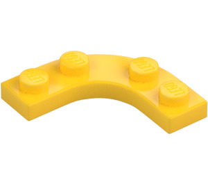 LEGO Geel Plaat 3 x 3 Afgerond Hoek (68568)