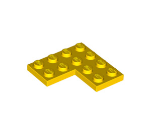LEGO Jaune assiette 4 x 4 Coin (2639)