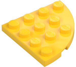 LEGO Yellow Plate 4 x 4 Round Corner (30565)