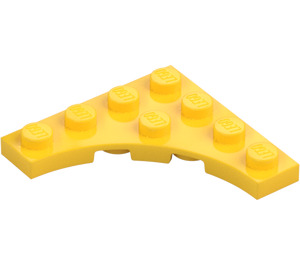 LEGO Žlutá Deska 4 x 4 s Circular Cut Out (35044)