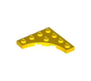LEGO Jaune assiette 4 x 4 avec Circular Cut Out (35044)