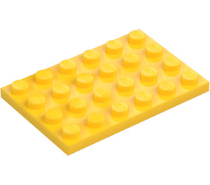 LEGO Yellow Plate 4 x 6 (3032)