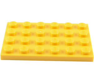 LEGO Gelb Platte 4 x 6 (3032)