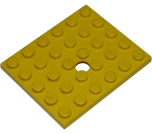 LEGO Geel Plaat 5 x 6 met Gat