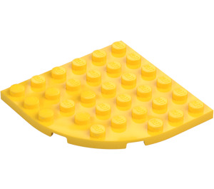 LEGO Yellow Plate 6 x 6 Round Corner (6003)