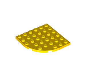 LEGO Yellow Plate 6 x 6 Round Corner (6003)