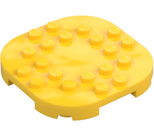 LEGO Yellow Plate 6 x 6 x 0.7 Round Semicircle (66789)