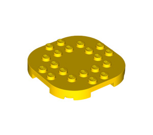 LEGO Jaune assiette 6 x 6 x 0.7 Rond Semicircle (66789)