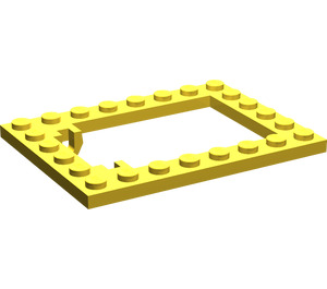 LEGO Yellow Plate 6 x 8 Trap Door Frame Recessed Pin Holders (30041)