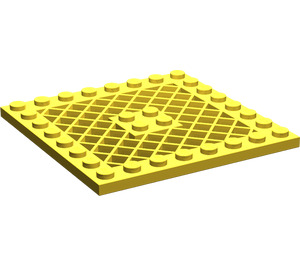 LEGO Yellow Plate 8 x 8 with Grille (No Hole in Center) (4151)