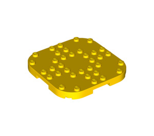 LEGO Yellow Plate 8 x 8 x 0.7 with Rounded Corners (66790)