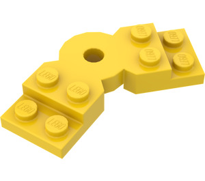 LEGO Jaune assiette Rotated 45° (79846)