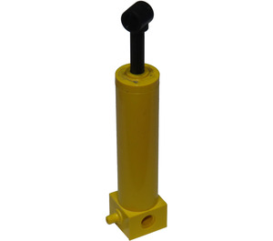 LEGO Yellow Pneumatic Cylinder Old 64mm with Black Piston (6 Studs Long)