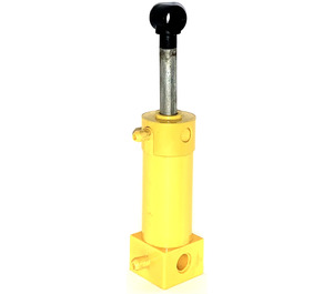LEGO Yellow Pneumatic Cylinder - Two Way with Square Base and Yellow Cap