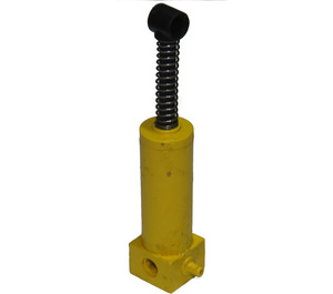 LEGO Yellow Pneumatic Pump (Old Style) 48mm with Black Piston (4 Studs Long) and Spring (4701)
