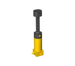 LEGO Geel Pneumatic Pump met Zwart Finger Knob (2797 / 74720)