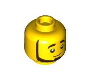 LEGO Yellow Police Dog Trainer Minifigure Head (Recessed Solid Stud) (3626 / 101353)