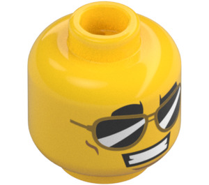 LEGO Yellow Police Officer Duke DeTain Minifigure Head (Recessed Solid Stud) (3626 / 59120)