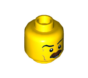 LEGO Yellow Policeman Minifigure Head (Recessed Solid Stud) (3626 / 29931)