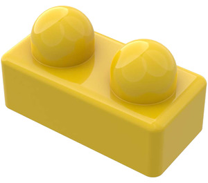 LEGO Žlutá Primo Kostka 1 x 2 (31001)