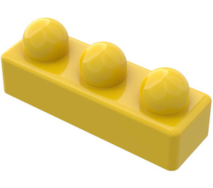 LEGO Jaune Primo Brique 1 x 3 (31002)