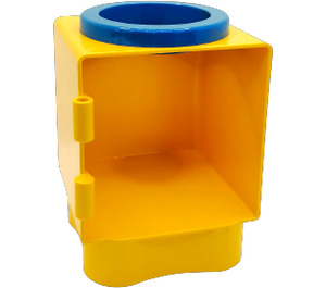 LEGO Gul Primo Shape Sorter Chamber med Blå Circular Portal