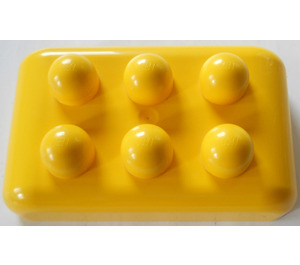 LEGO Yellow Primo Storage Canister Lid with 2 x 3 studs (31772)