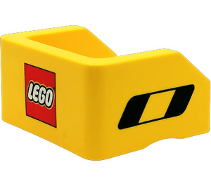 LEGO Keltainen Primo Ajoneuvo Sänky jossa Lego logo ja Safety Raidat