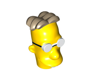 LEGO Gul Professor Frink Huvud (20494)