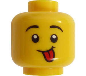 LEGO Amarillo Pug Disfraz Guy Cabeza (Espiga sólida hueca) (3626)