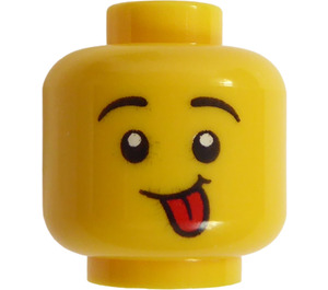 LEGO Yellow Pug Costume Guy Head (Recessed Solid Stud) (3626)