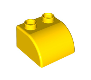 LEGO Yellow Quatro Brick 2x2 with Curve (49465)