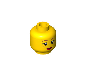 LEGO Gelb Queen Minifigure Kopf (Einbau-Vollbolzen) (3626 / 24487)