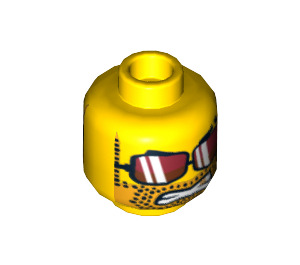 LEGO Yellow Racers Head (Recessed Solid Stud) (3626 / 90473)